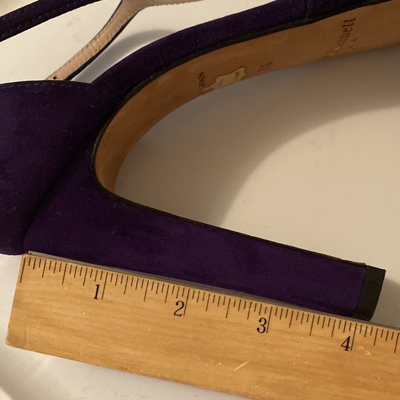 L.K.Bennett T-Strap Suede Platform Sandals - Picture 14 of 16